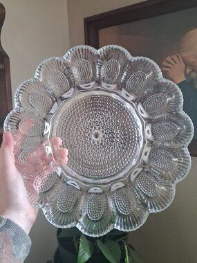 Indiana Glass Hobnail Egg Plate